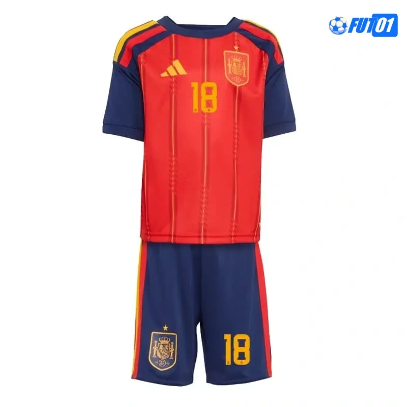 Camiseta Zubimendi 18 España Home 2026 Niño