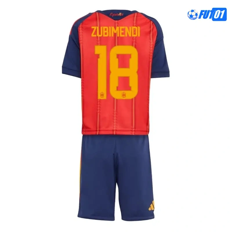 Camiseta Zubimendi 18 España Home 2026 Niño