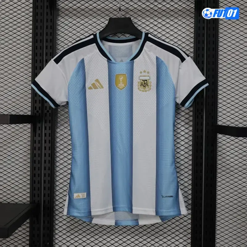 Camiseta Argentina Home Mundial 2026 Mujer Versión Jugador con FIFA2022