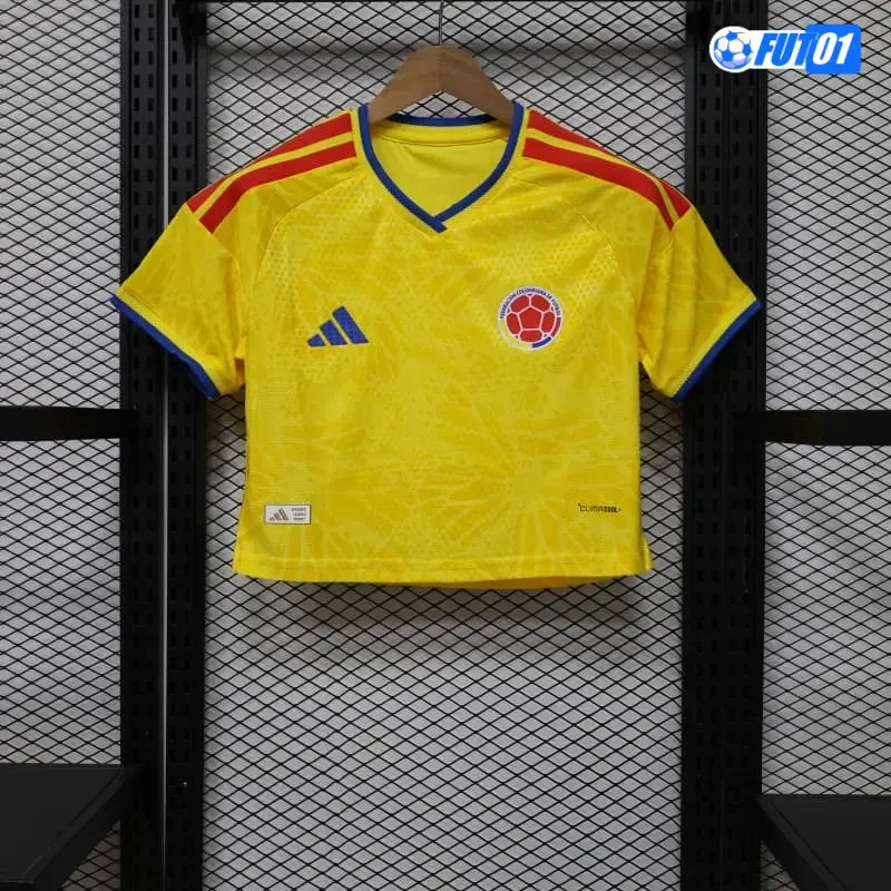 Camiseta Corta Colombia Home Mundial 2026 Mujer Versión Jugador