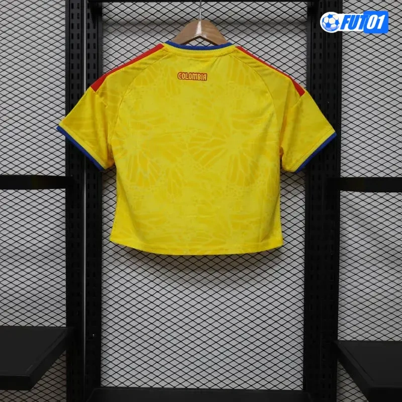 Camiseta Corta Colombia Home Mundial 2026 Mujer Versión Jugador