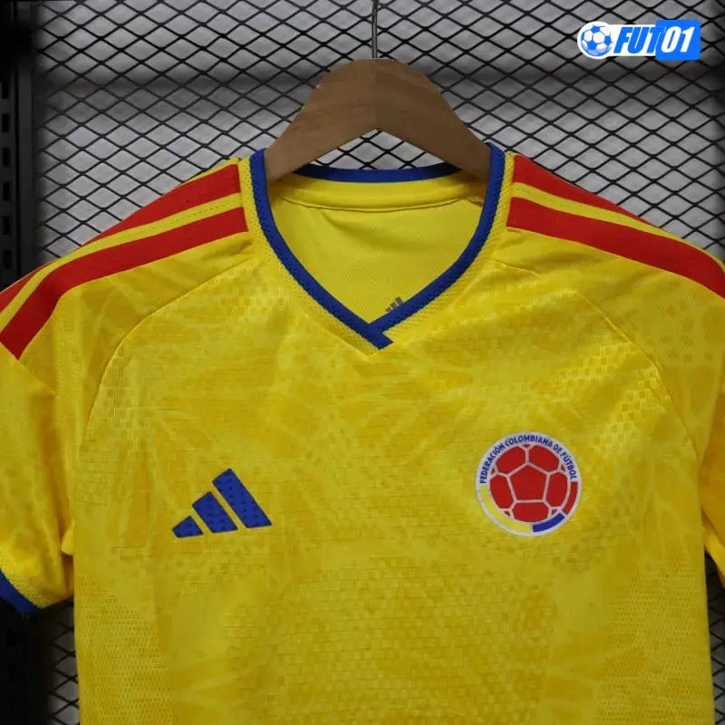 Camiseta Corta Colombia Home Mundial 2026 Mujer Versión Jugador