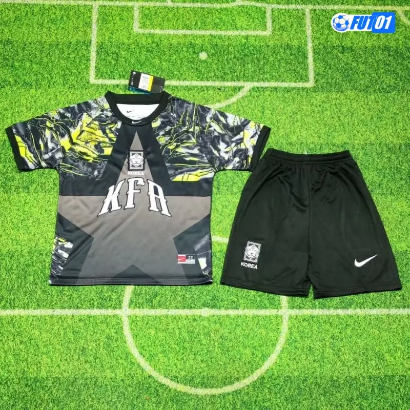 Camiseta de Portero Corea del Sur Hollywood Mundial 2026 Negro/Gris Niño