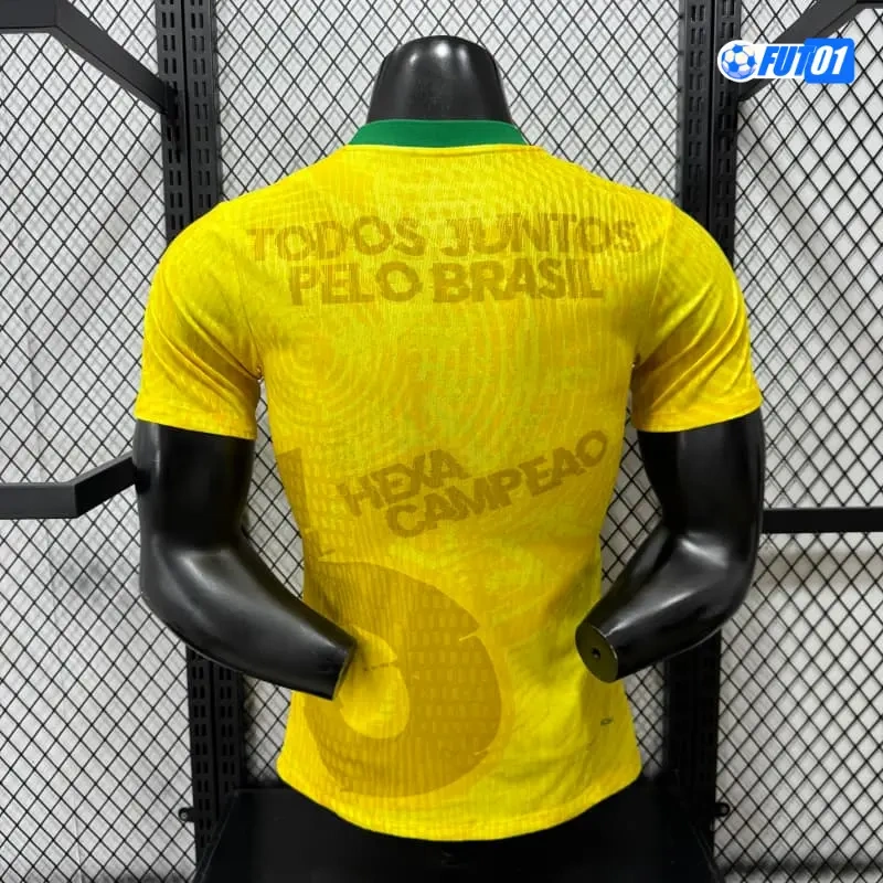 Camiseta Brasil 2026 Edición Especial Versión Jugador Amarillo