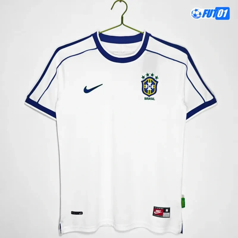 Camiseta Brasil 1998 Retro Blanco