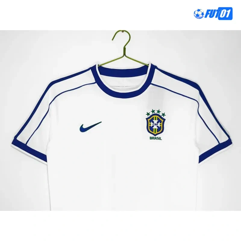 Camiseta Brasil 1998 Retro Blanco