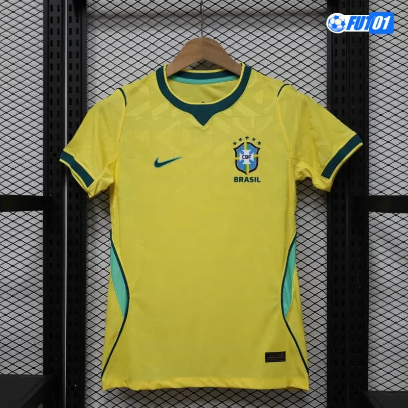 Camiseta Brasil Home Mundial 2026 Mujer Versión Jugador