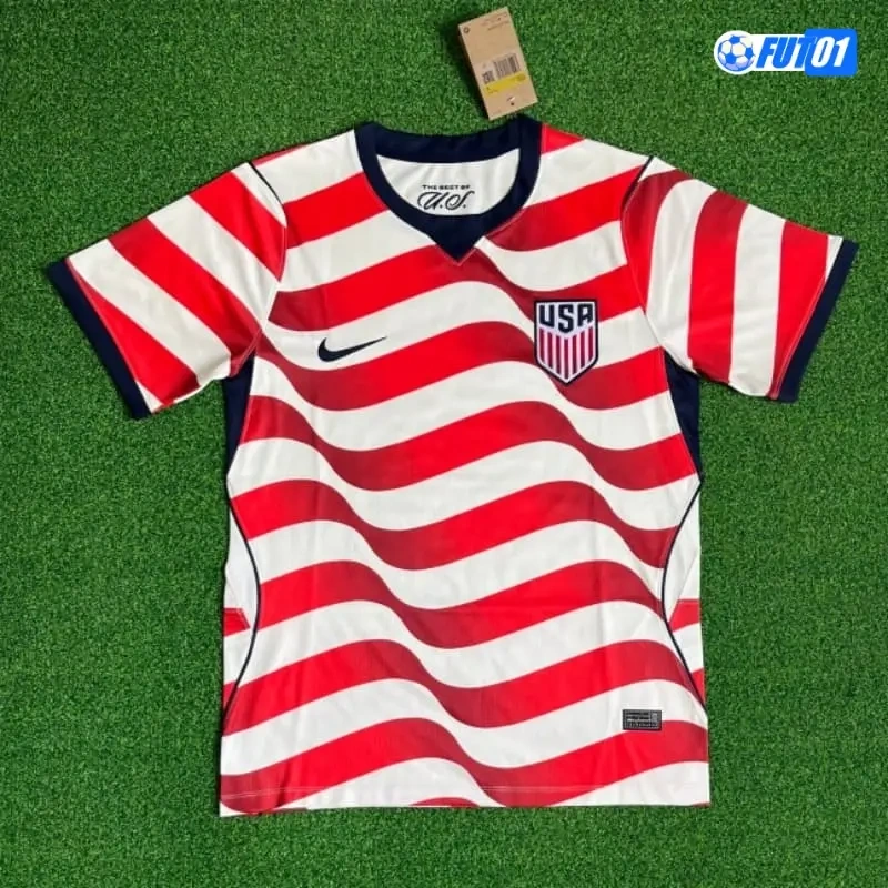 Camiseta EE.UU Home Mundial 2026 Rojo/Blanco