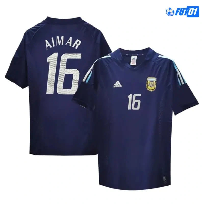 Camiseta Aimar 16 Argentina Away 2002 Retro