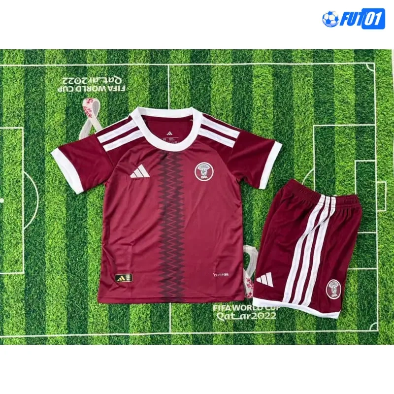 Camiseta Qatar Home Mundial 2026 Niño
