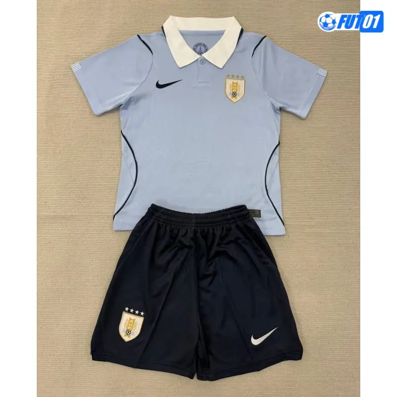 Camiseta Uruguay Home Mundial 2026 Niño