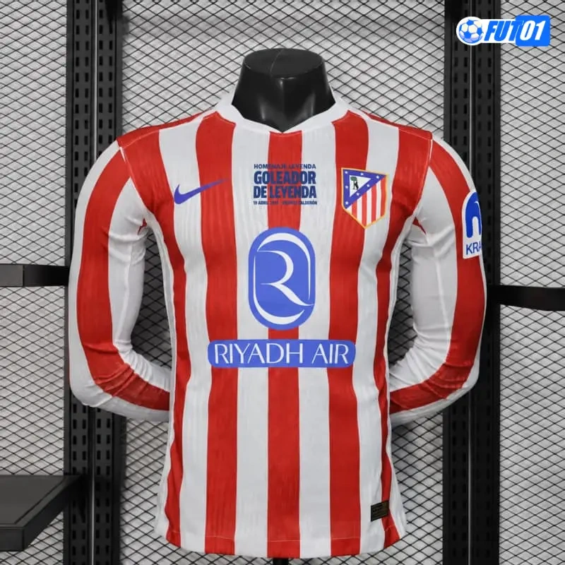 Camiseta Atlético de Madrid Home 2025/2026 Versión Jugador ML Blanco/Rojo