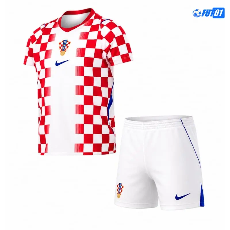 Camiseta Croacia Home Mundial 2026 Niño