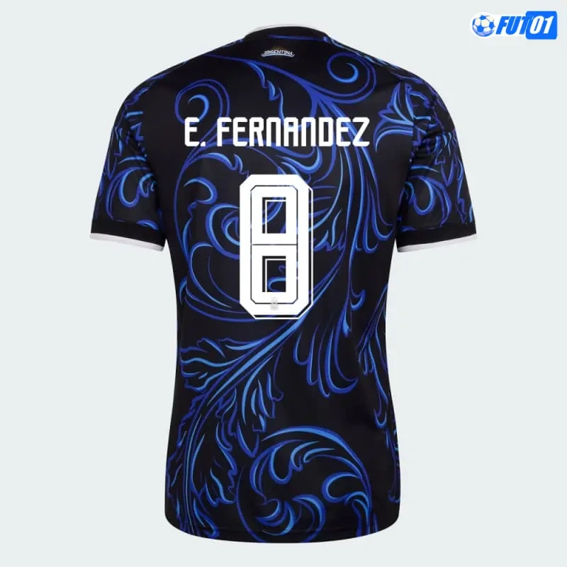 Camiseta E.Fernández 8 Argentina Away Mundial 2026 con FIFA2022