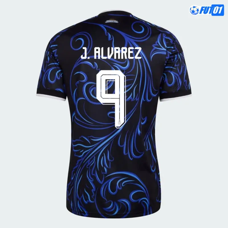 Camiseta J.Álvarez 9 Argentina Away Mundial 2026 con FIFA2022
