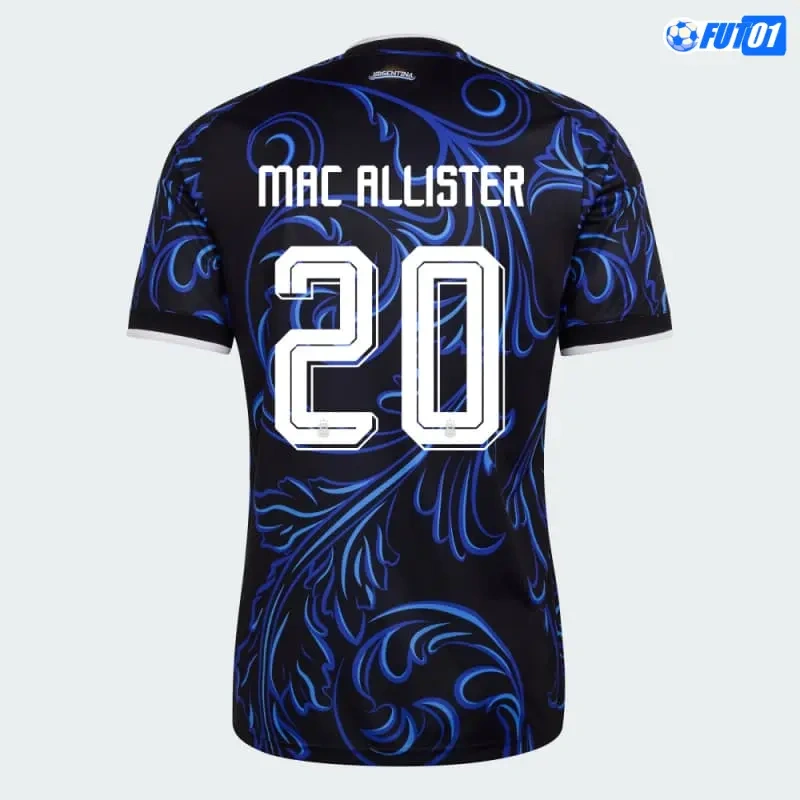 Camiseta Mac Allister 20 Argentina Away Mundial 2026 con FIFA2022