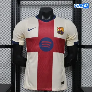 Camiseta Barcelona 2026/2027 Versión Jugador Beige/Rojo