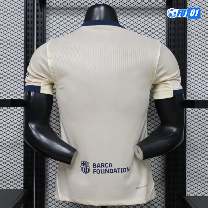Camiseta Barcelona 2026/2027 Versión Jugador Beige/Rojo
