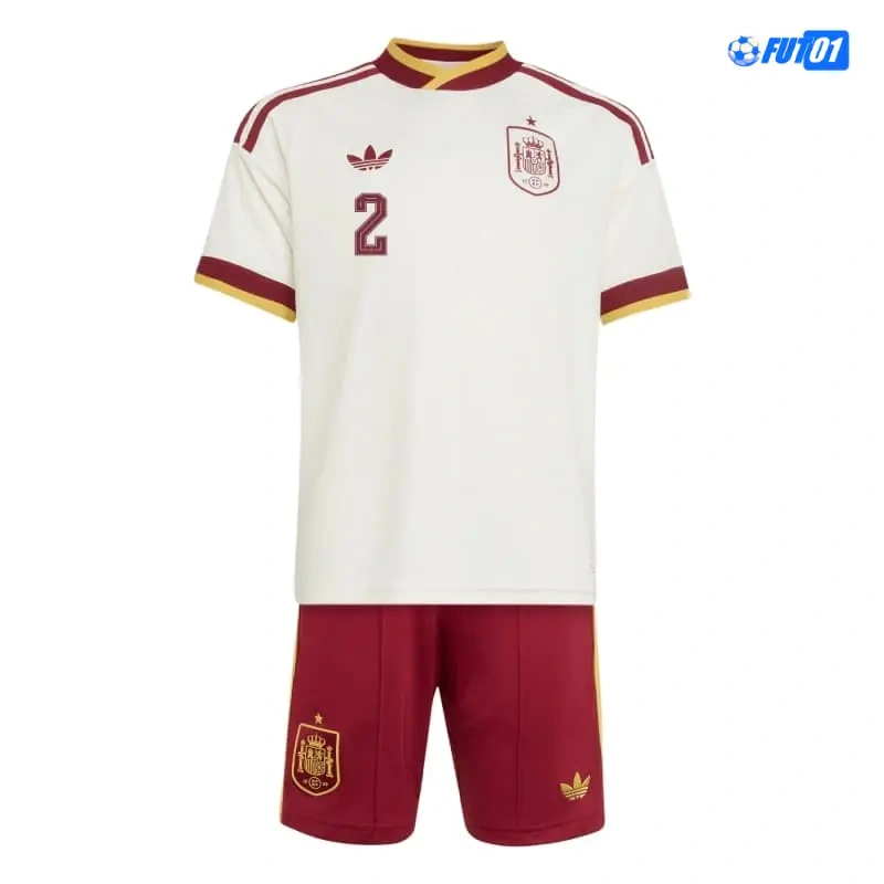 Camiseta Marc Pubill 2 España Away Mundial 2026 Niño
