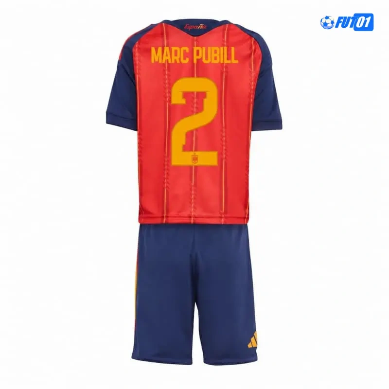 Camiseta Marc Pubill 2 España Home Mundial 2026 Niño