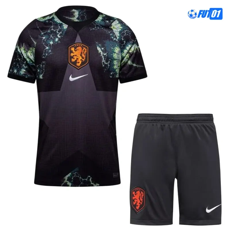 Camiseta de Portero Holanda Mundial 2026 Niño Negro