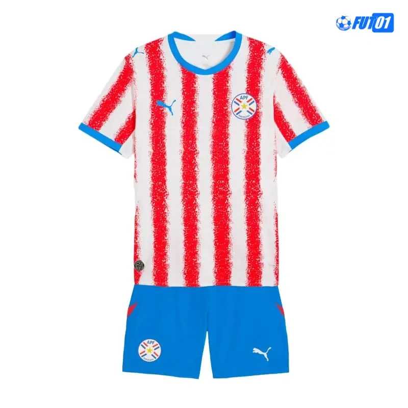 Camiseta Paraguay Home Mundial 2026 Niño
