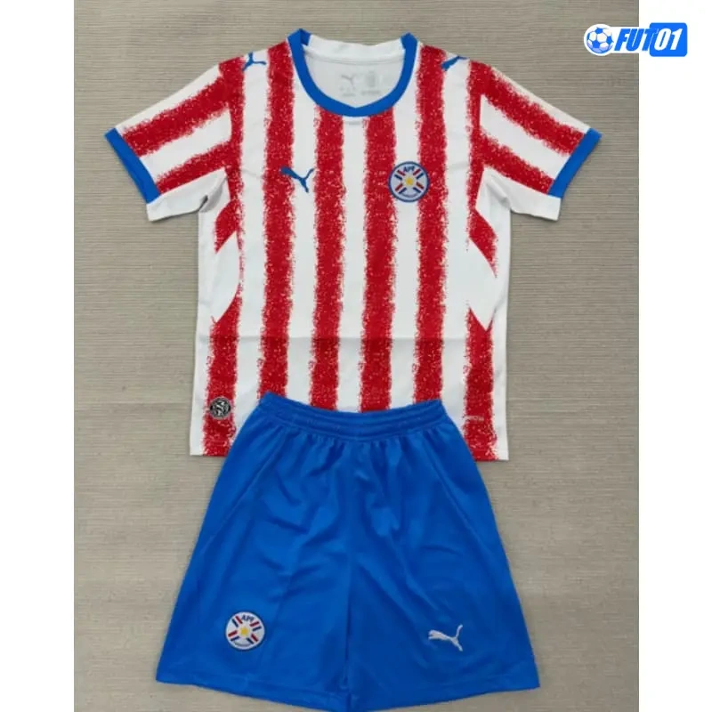 Camiseta Paraguay Home Mundial 2026 Niño