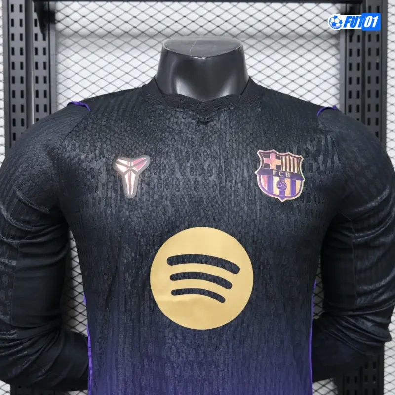 Camiseta Barcelona 2026/2027 Versión Jugador ML Morado/Negro
