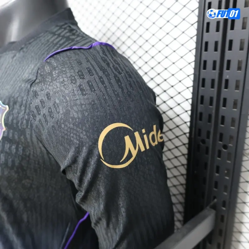 Camiseta Barcelona 2026/2027 Versión Jugador ML Morado/Negro