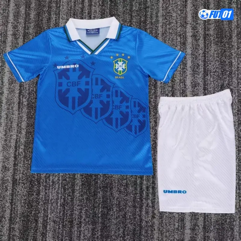 Camiseta Brasil Away 1996 Retro Niño