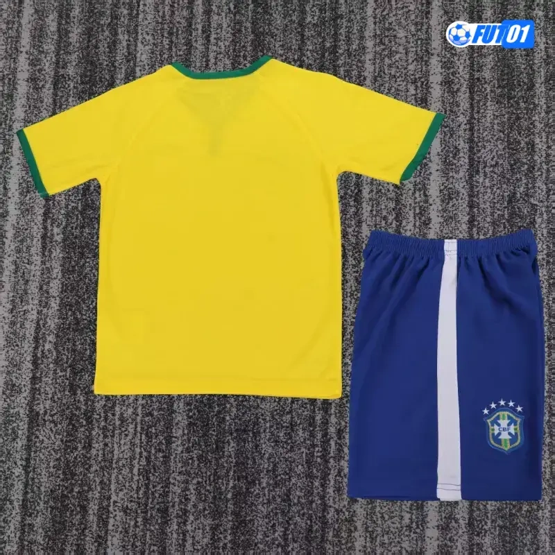 Camiseta Brasil Home 2014 Retro Niño