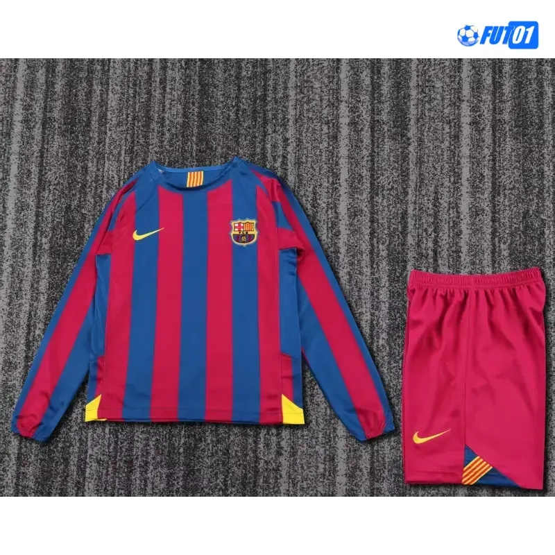 Camiseta Barcelona Home 2005/06 Retro Niño ML
