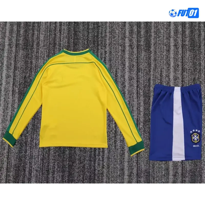 Camiseta Brasil Home 1998 Retro Niño ML