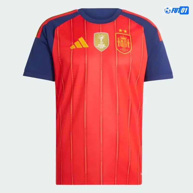 Camiseta España Home Mundial 2026 2 Estrellas con FIFA2026 
