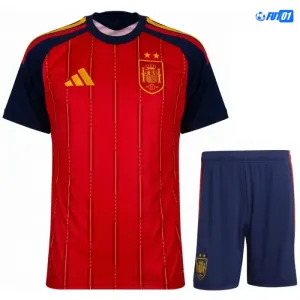 Camiseta España Home Mundial 2026 Niño 2 Estrellas con FIFA2026