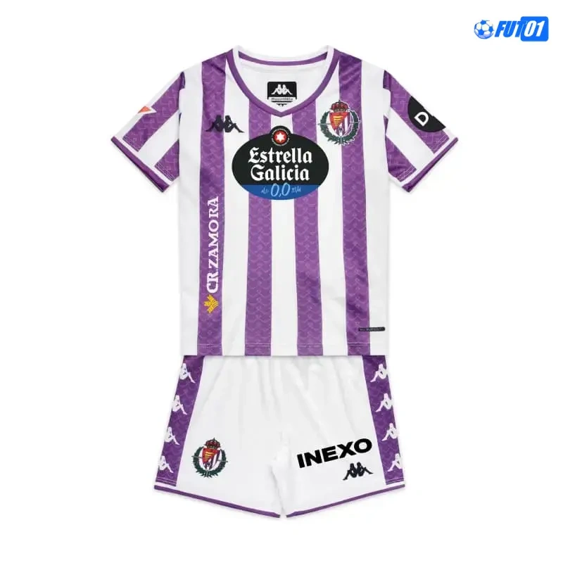 Camiseta Real Valladolid Home 2025/26 Niño con Parche La Liga