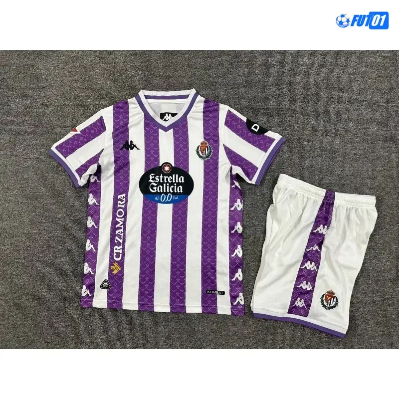 Camiseta Real Valladolid Home 2025/26 Niño con Parche La Liga