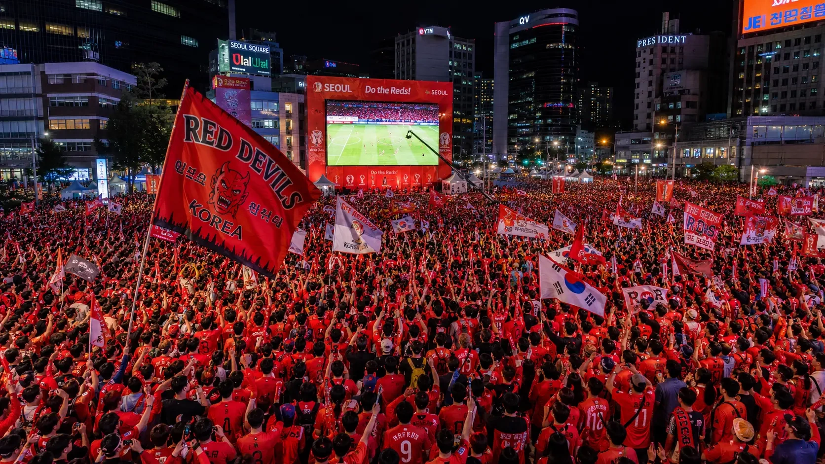 La cultura de la afición surcoreana conocida como los "Diablos Rojos".