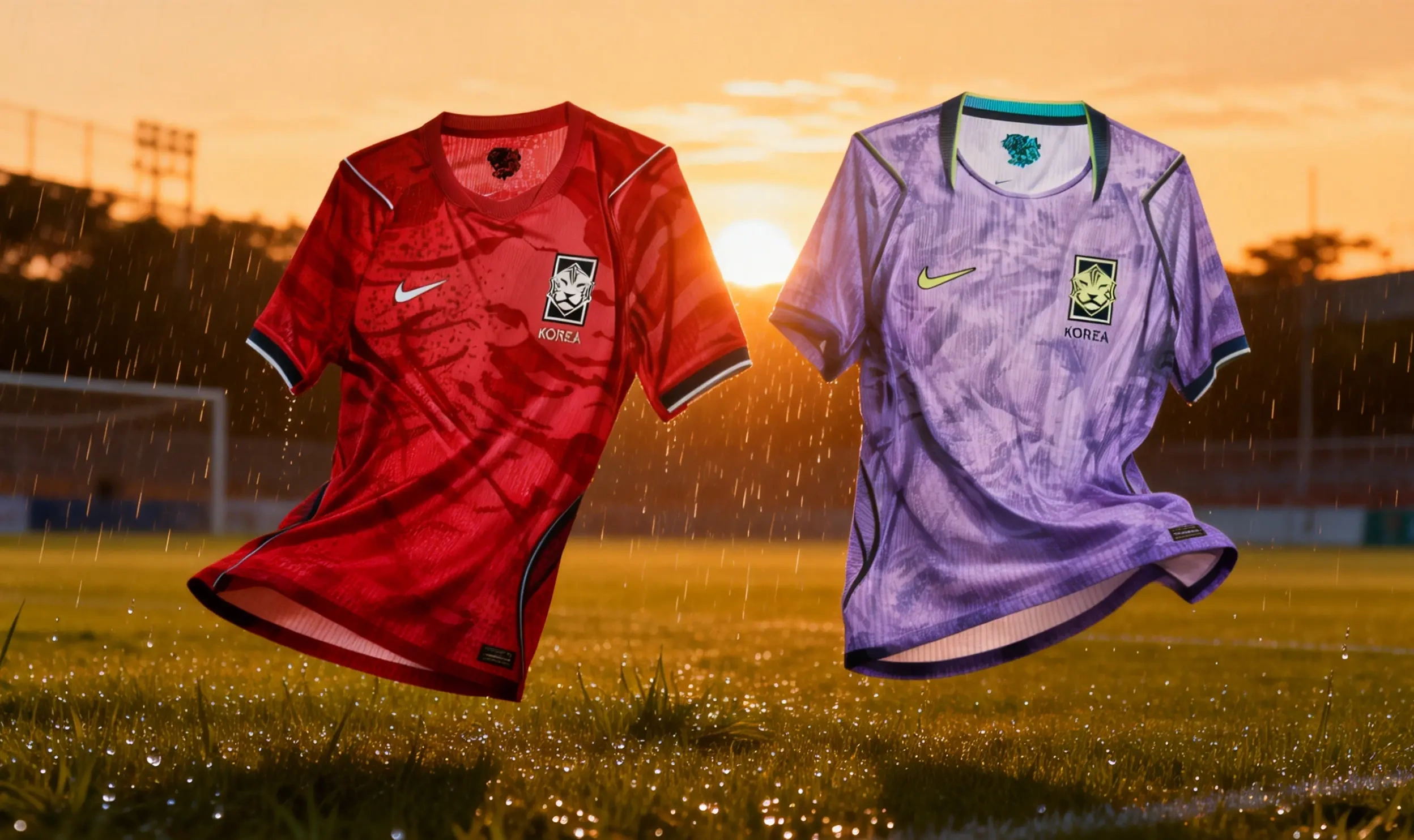 Las camisetas de local y visitante de Corea del Sur para el Mundial 2026.