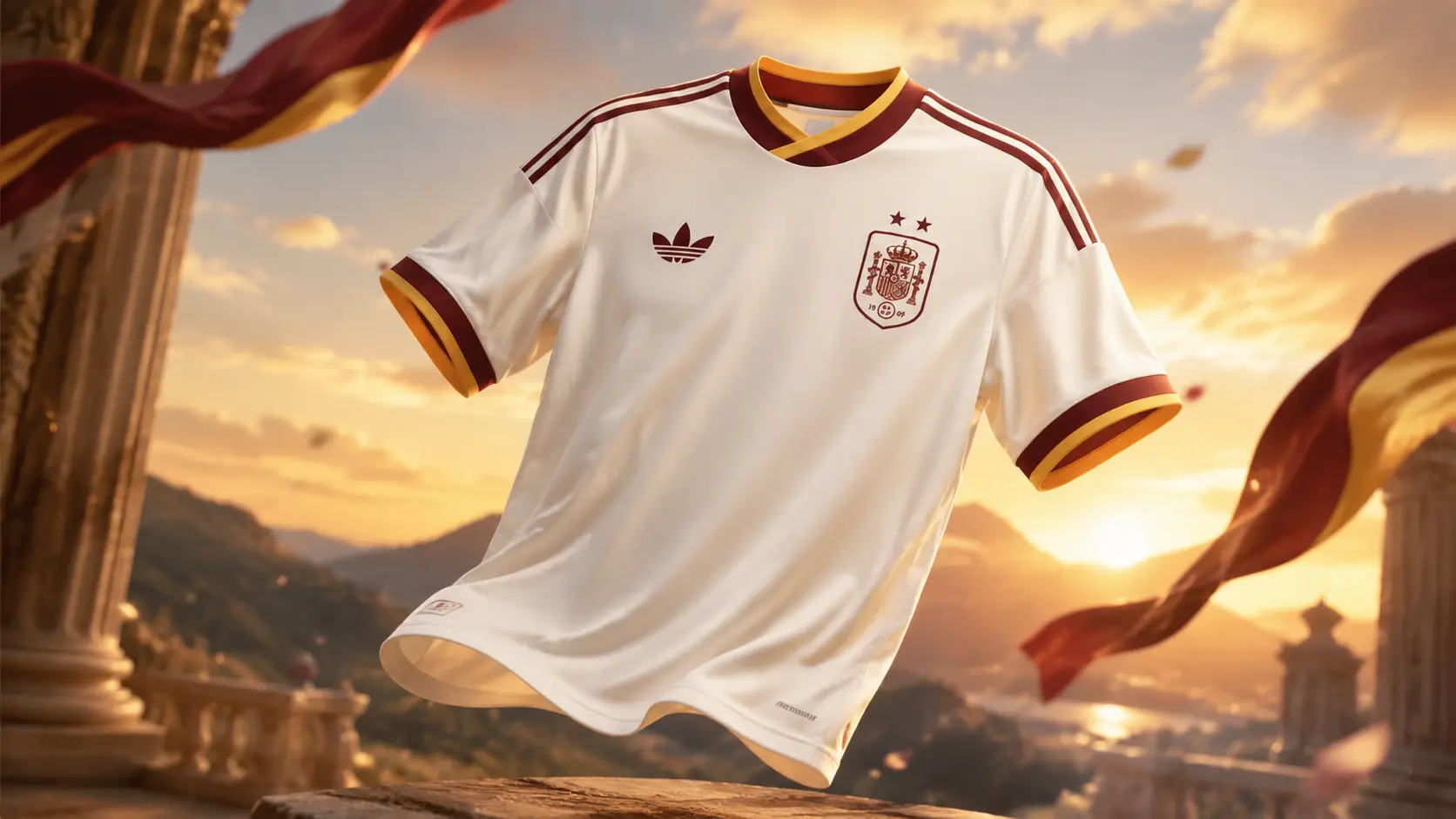 Camiseta España Away Mundial 2026 con dos estrellas.