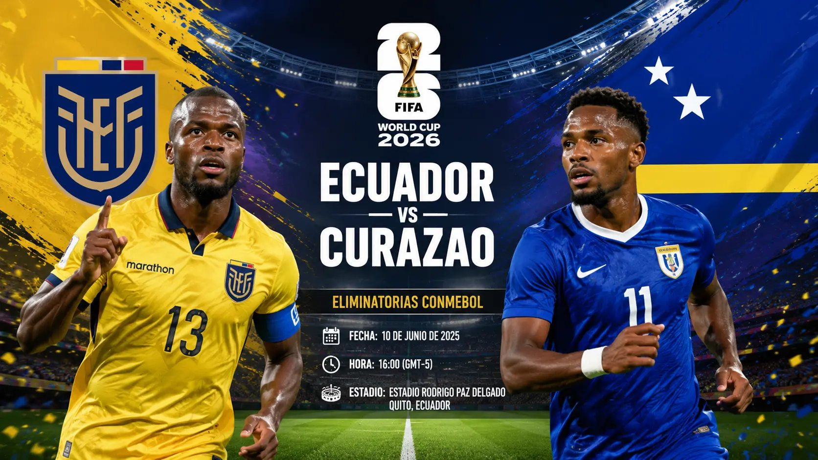 Mundial 2026: Ecuador vs. Curazao.