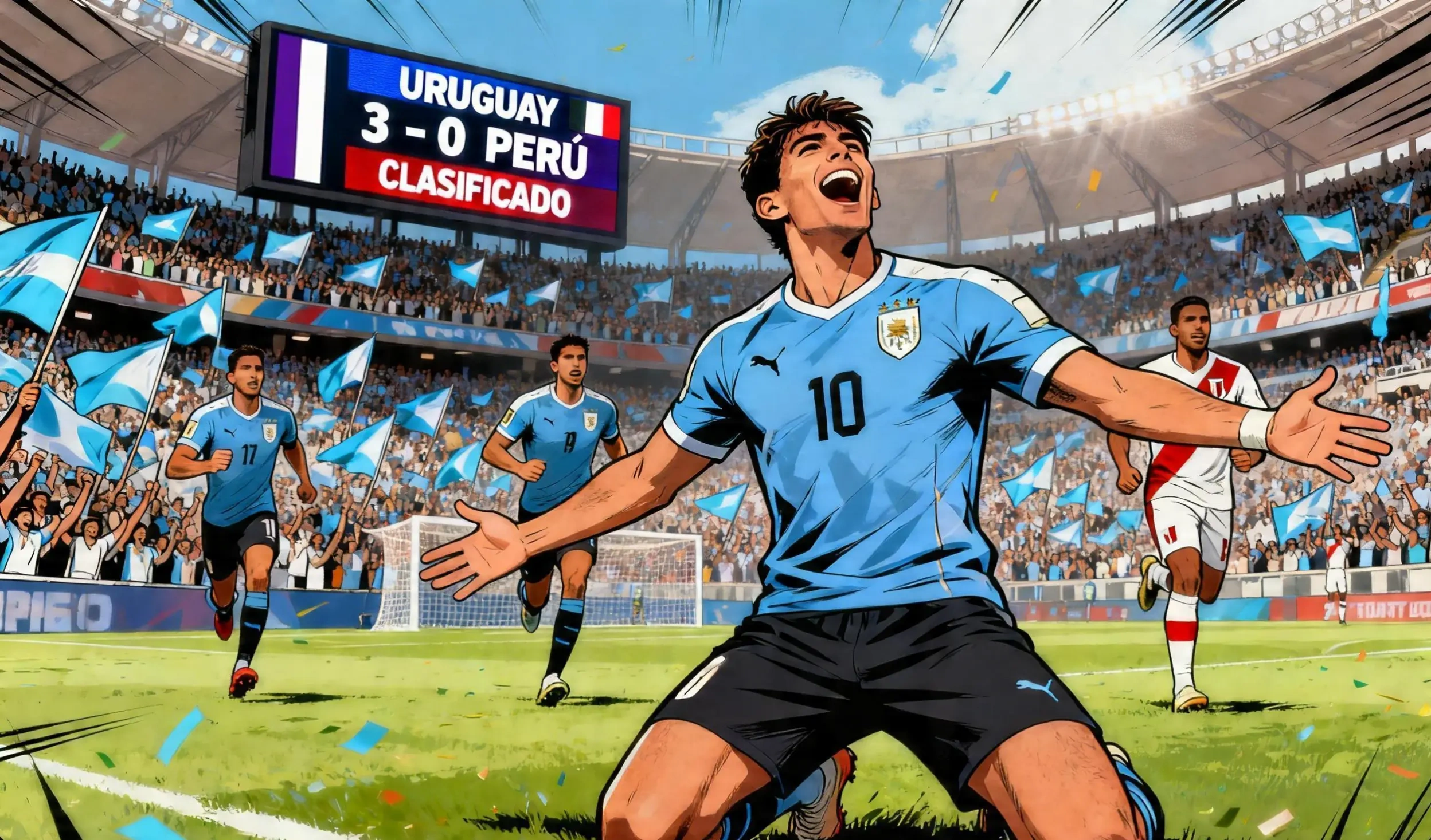 Uruguay vs. Perú: una instantánea del encuentro.