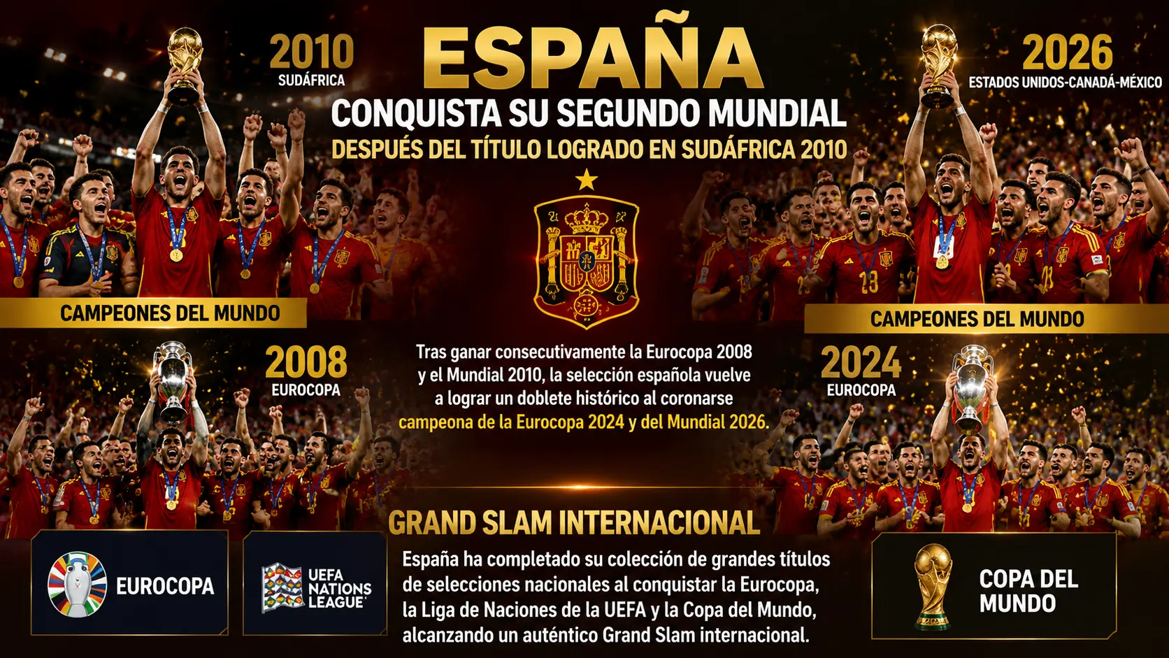 España conquista su segundo Mundial después del título de Sudáfrica 2010.