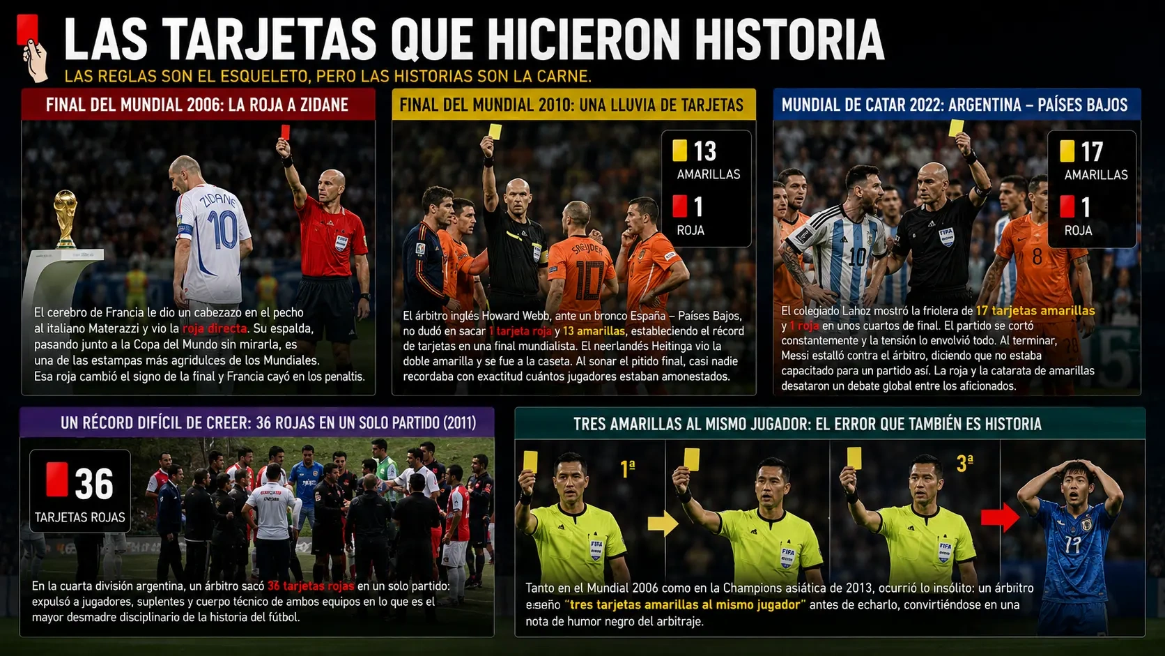 Momentos de tarjeta roja que quedarán para siempre en la historia.
