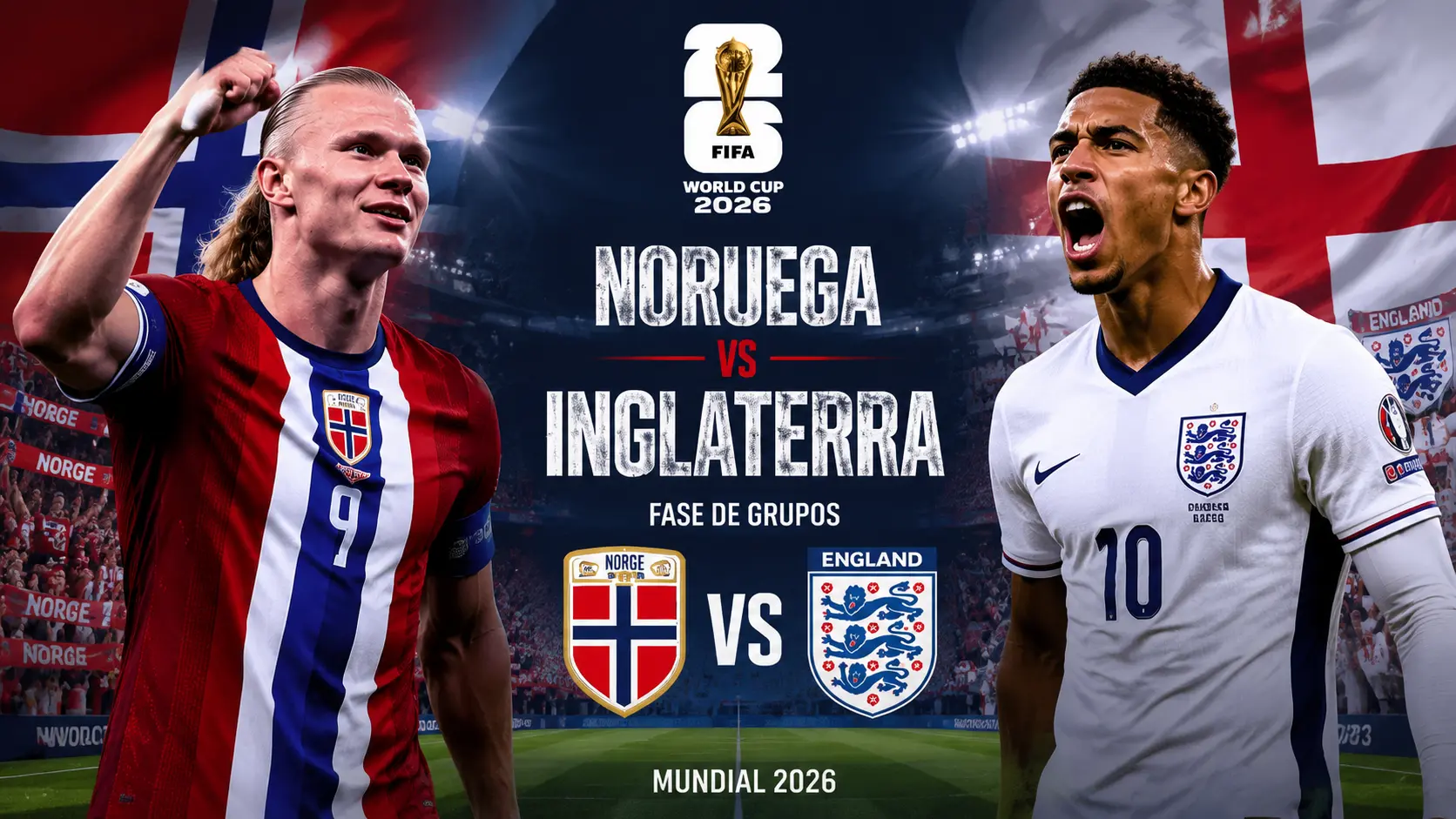 Mundial 2026 Noruega vs Inglaterra