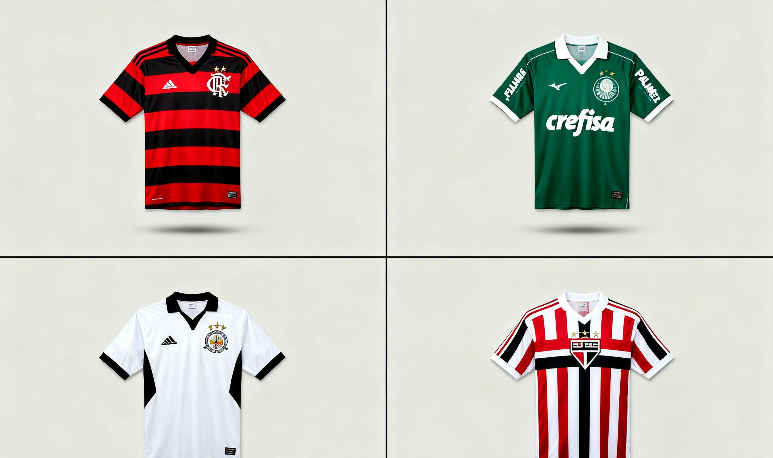 Camisetas de clubes brasileños representativos de los años 90