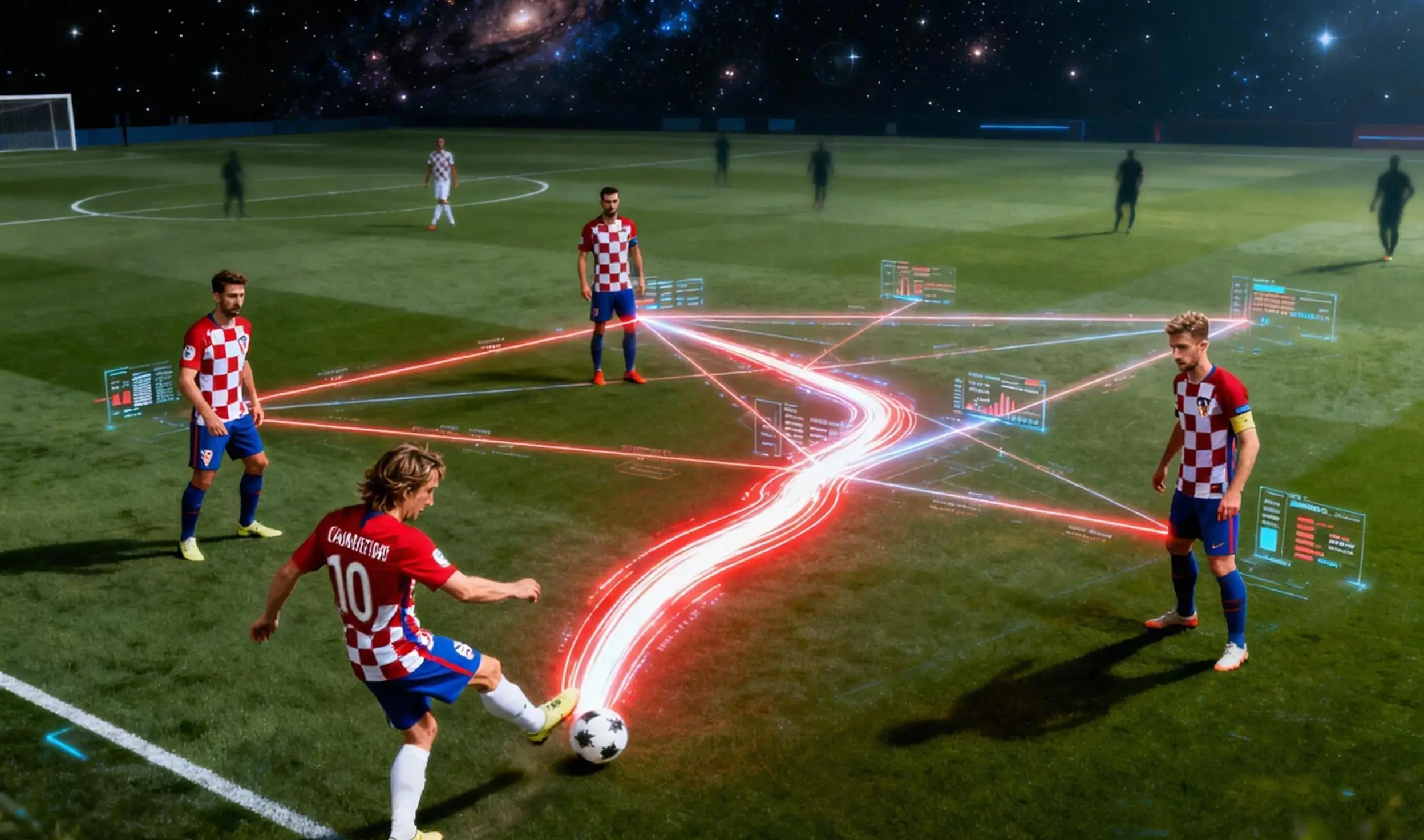 Luka Modrić se desmarca en la zona del medio campo