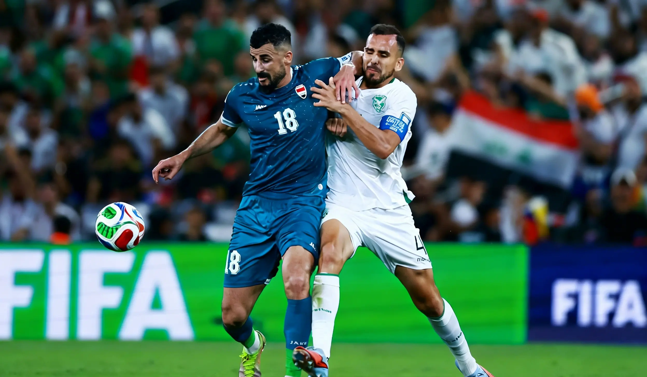 Partido de fútbol de repesca de Irak.