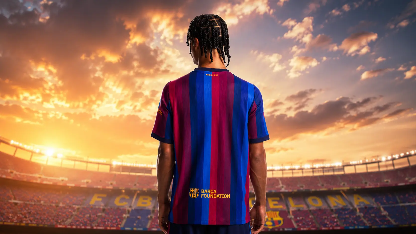 La tipografía exclusiva de la camiseta local del Barça 2026/27.