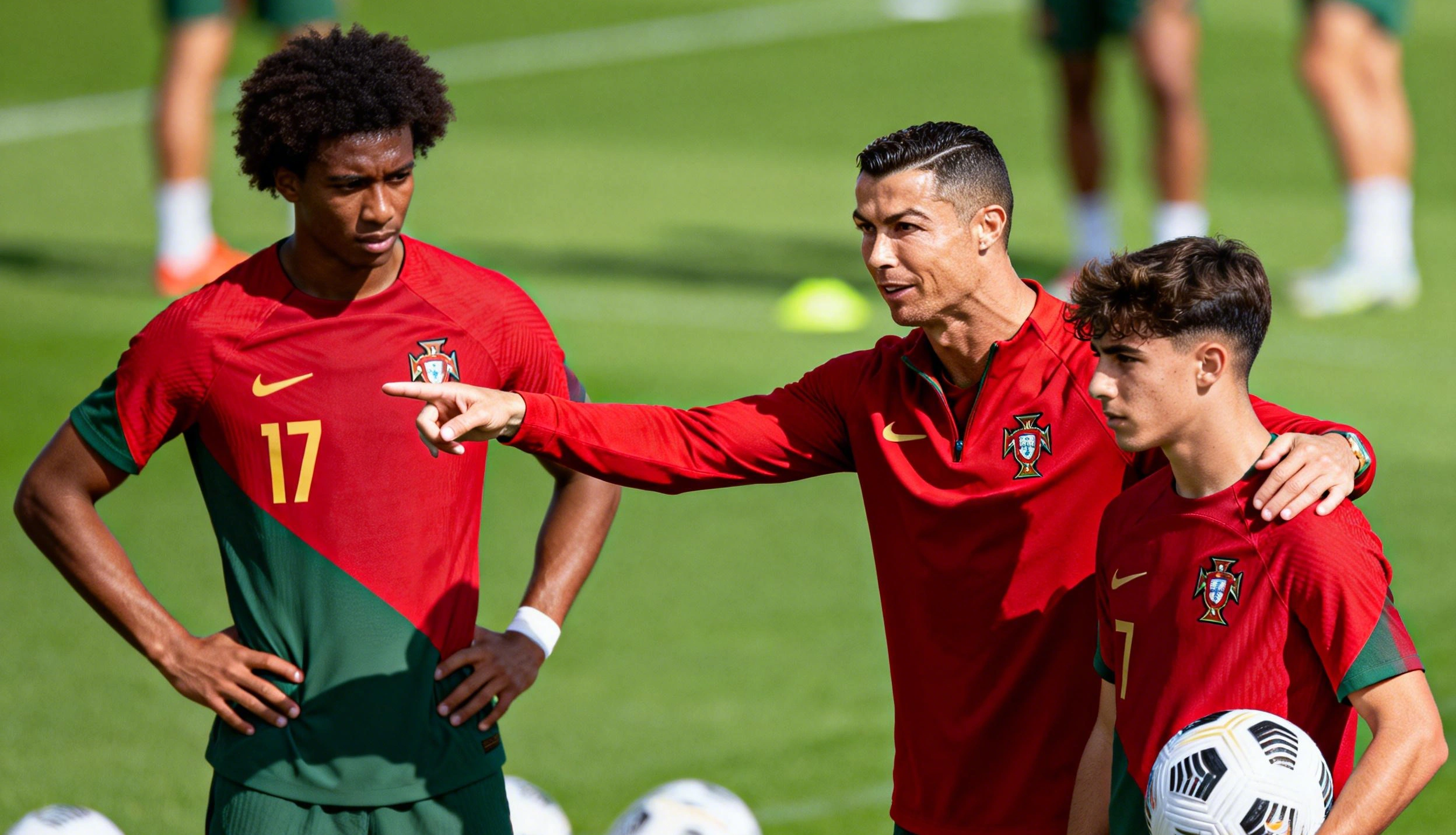 Cristiano Ronaldo como mentor de la nueva generación